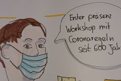 innoXperts Innovationsworkshop mit OTC Rostock. Illustration: Sebastian Schröder.